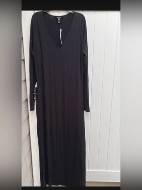 long tall sally Black V-Neck Long Sleeve Maxi Dress